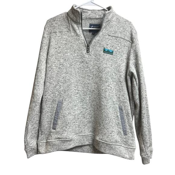 Simply Southern Women's Quarter Zip Pullover Gray Medium Pockets - Picture 1 of 9